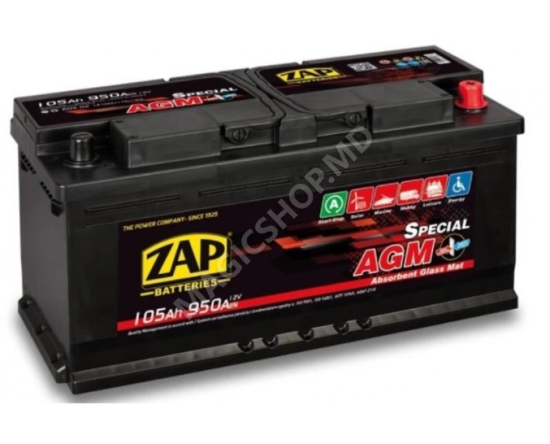 Аккумулятор ZAP 105 Ah AGM- NEW